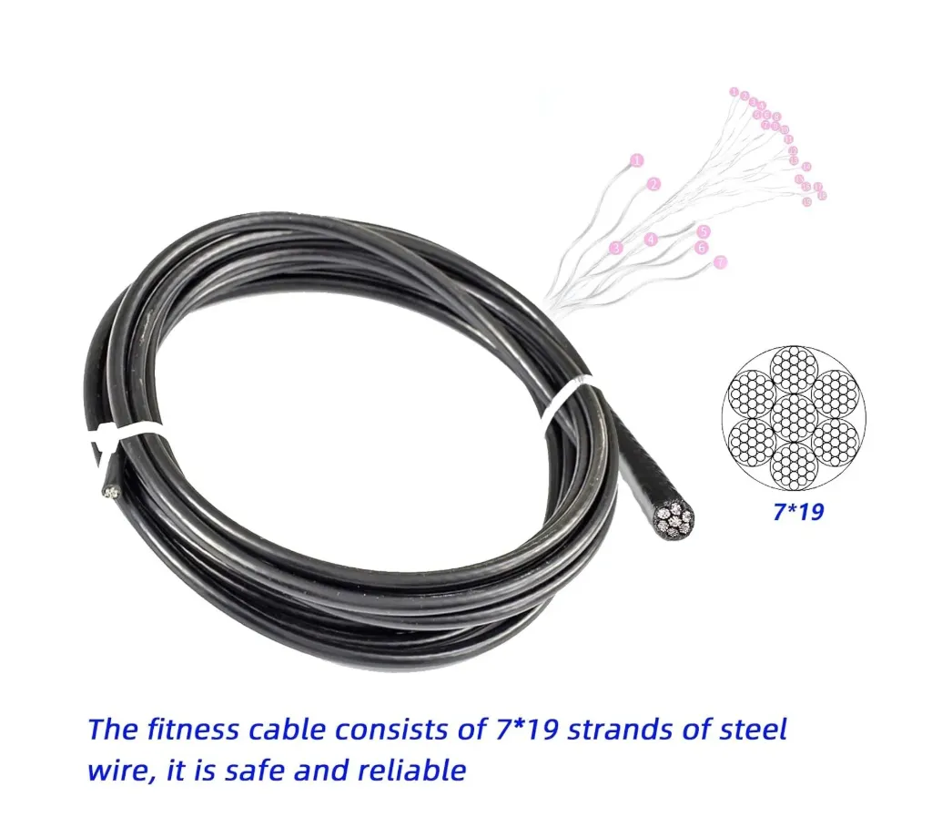[K5-133ZN] Cavo Acciaio rivestito in Flextane, 6mm per macchine da palestra